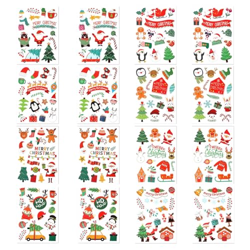 226 Stück weihnachtssticker,sticker weihnachten,aufkleber weihnachtsaufkleber für kinder,selbstklebend christmas stickers,weihnachts weihnachtsdeko,geschenktüten selbstklebende weihnachtliche von xianshi