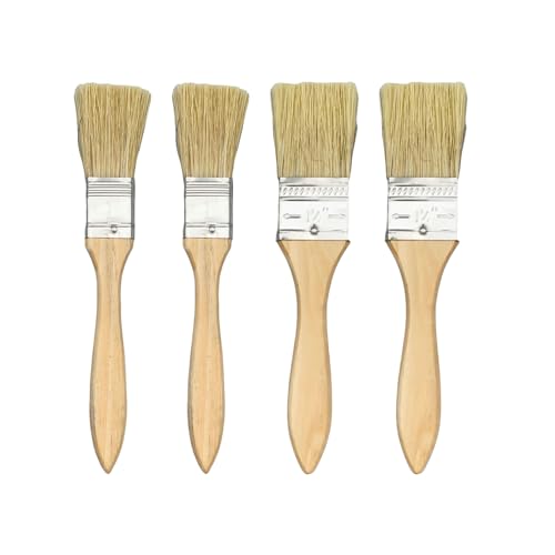 4 Stück Pinsel,Pinsel Set,für Paint Brush Holz,Lasurpinsel Streichen Wandfarbe Lack,Lackpinsel Lasur Malen Malerpinsel,Breit Brushes Flach Holzlasur,Holzpinsel Holzöl Lackfarbe Lackierpinsel Werkzeuge von xianshi