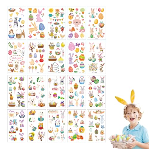 xianshi 10 Stück Ostereier Aufkleber,Ostereier Sticker,Ostern Eier Kinder,für Abziehbilder Färben Oster Frohe,Osteraufkleber Stickers,Osterhasen Selbstklebende Ostereieraufkleber Ostereiersticker von xianshi