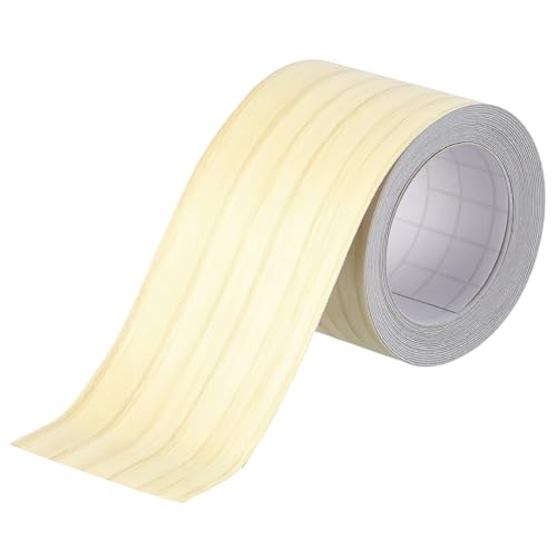 1 Rolle Möbel Reparatur Klebeband, Reparatur Klebeband Holzmaserung, PVC Kantenumleimer, Boden Holzoptik Klebeband, für Böden Tische Wände Stühle, für Weichsockelleiste (Holzmaserung, Gelbe Tanne) von xianynow