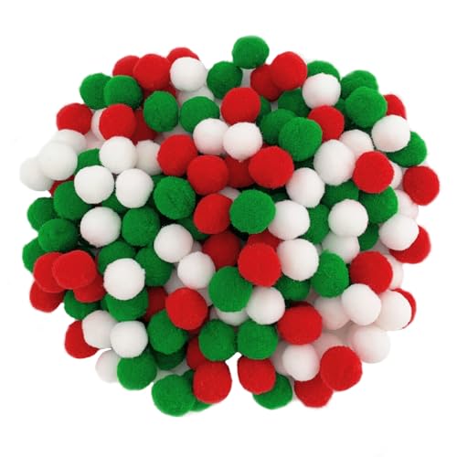 330 Stück Pompons Bunt Mini, 2cm Pompons zum Basteln,Weihnachten Pom Poms Filzkugeln Bunt Klein,Pom Poms Bälle Für Weihnachtsdekorationen, Bastelarbeiten usw. (Stil 2) von xiaoxianxian