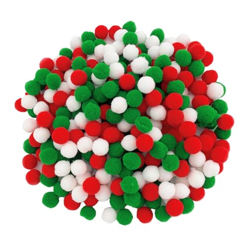 330 Stück Pompons Bunt Mini, Pompons zum Basteln,1.5cm Weihnachten Pom Poms Filzkugeln Bunt Klein,Pom Poms Bälle Für Weihnachtsdekorationen, Bastelarbeiten usw. (Stil 1) von xiaoxianxian