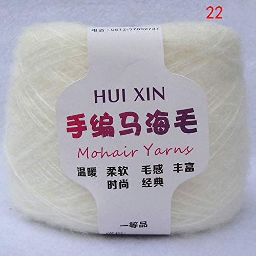 xinchenglove AC029 Strickgarn, weich, dünn, aus Mohair, Plüsch, Wolle, Kaschmirgarn, Handstrickgarn, Häkelgarn, Handstrickgarn, für DIY-Schals, Schals, Garn, AC029 22 14.1 Ounce von xinchenglove