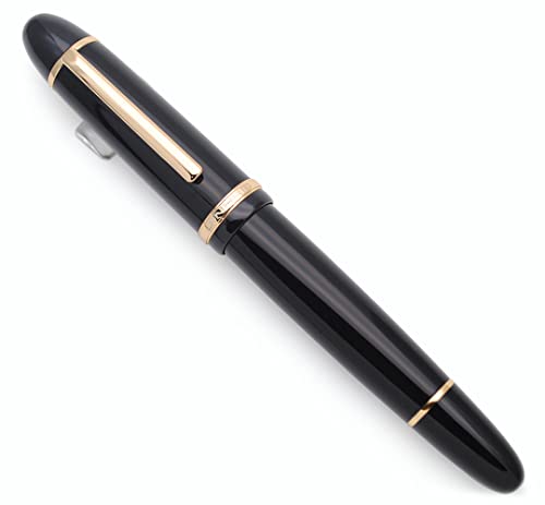 JINHAO X159 Füllfederhalter (F-Feder 0,5 mm, schwarz mit goldenem Clip) von xixixiaozhu