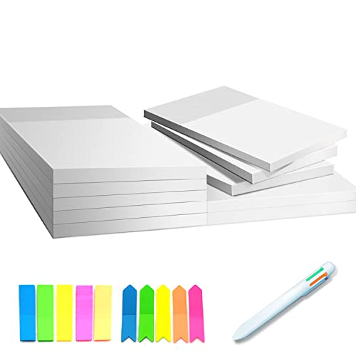 500 Stk Transparente Haftnotizen, Transparent Sticky Notes, Wasserfest und Wiederbeschreibbar Creative Sticky Notes, 75 X 75 Mm, Für Büro Und Studenten, Mit Pagemarker und Mehrfarbige Kugelschreiber von xnyker