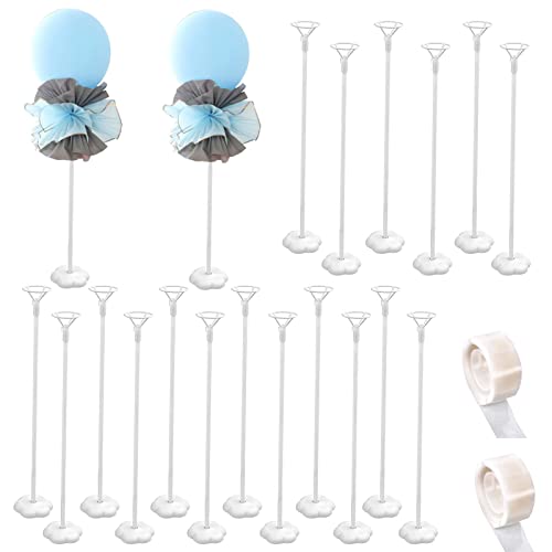 Balloon Rack Holder Kit Reusable Balloon Rack Fastener Balloon Stick Table Balloon Rack Display Set with Cup and Base Holiday Birthday Party Wedding Decorations (20pcs / bag) von xocome