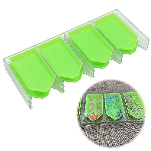 xtemtoamz Diamond Painting Tray Organizer 5D - DIY Malerei Tools Kunststoff Arts Zubehör mit 8 Steckplätzen für Bohrschalen Handwerk, Schmuck, Nailart Tabletts, Kunsthandwerk, 23,2 X 9,4 X 3cm von xtemtoamz