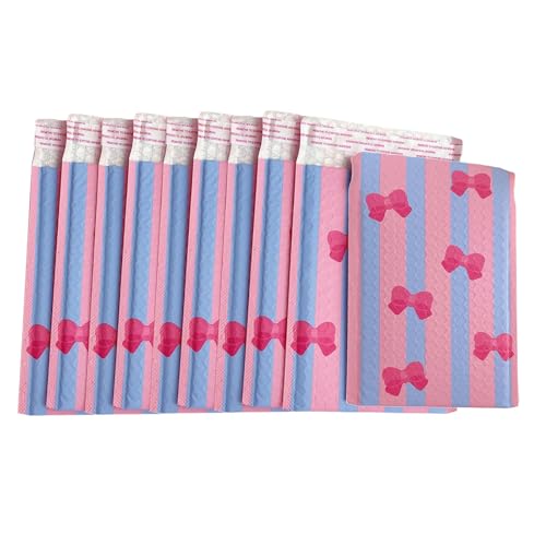 Elegante Luftpolsterumschläge mit Schleife, für Expressversand, recycelbare Versandtaschen, stilvolle Verpackungstaschen, 10 Stück Elegante Luftpolsterumschläge mit Schleife, für Expressversand, recycelbare Versandtaschen, stilvolle Verpackungstaschen, 10 Stück von yanwuwa