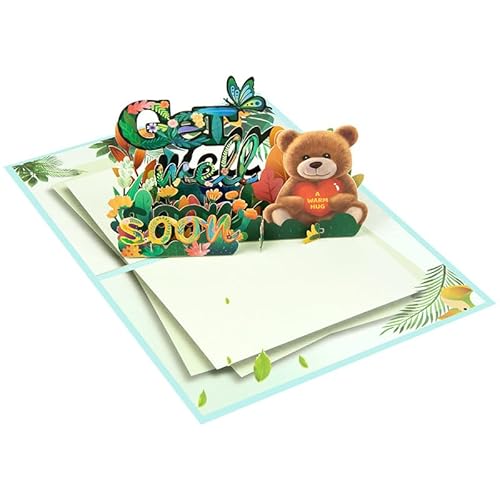 GetWellSoon Pop-Up-Karte mit Umschlag, 3D-Grußkarte, Notizen, Strumpf, Geschenk für Freunde, Urlaub GetWellSoon Pop-Up-Karte mit Umschlag, 3D-Grußkarte, Notizen, Strumpf, Geschenk für Freunde, Urlaub von yanwuwa