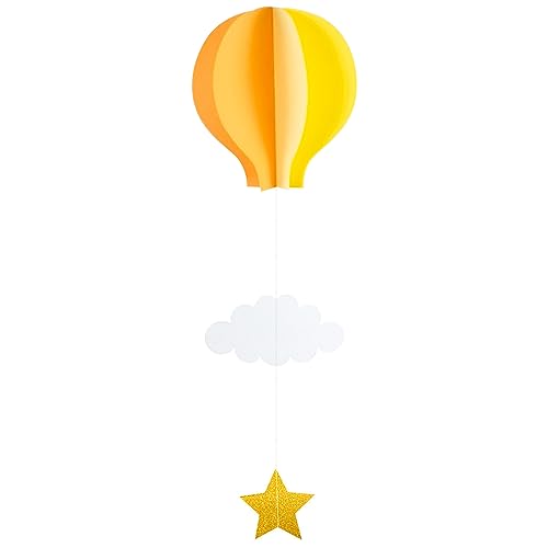 Heißluftballon und Stern zum Aufhängen, ideal für Hochzeitstage, schöne hängende Ornamente, Abschlussfeier, Partyzubehör von yanwuwa