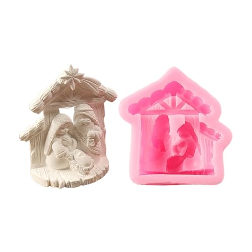 Modisches Christhaus-Schlüsselanhänger-Set aus stabilem Silikon, Bastelbedarf, Epoxidharz, Anhänger zum Personalisieren von Schmuck Modisches Christhaus-Schlüsselanhänger-Set aus stabilem Silikon, Bastelbedarf, Epoxidharz, Anhänger zum Personalisieren von Schmuck von yanwuwa