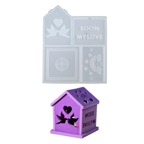 Modisches Haus, stabiles Silikon-Schlüsselanhänger-Form-Set, Bastelbedarf, Epoxidharz, Buchstaben-Anhänger zum Personalisieren von Schmuck Modisches Haus, stabiles Silikon-Schlüsselanhänger-Form-Set, Bastelbedarf, Epoxidharz, Buchstaben-Anhänger zum Personalisieren von Schmuck von yanwuwa