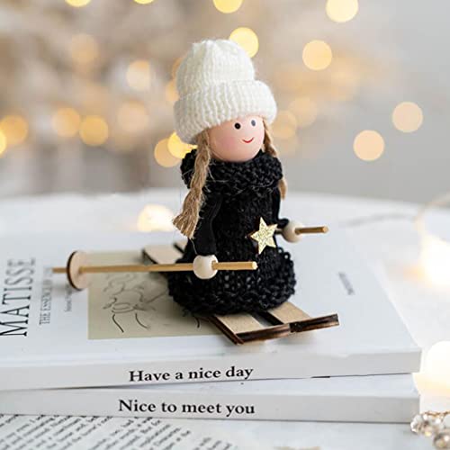 Weihnachten Plüsch Engel Mädchen zum Sitzen Mini Figur Desktop Ornament für Party Zuhause Schlafzimmer Living Roo Angel Girl von yanwuwa