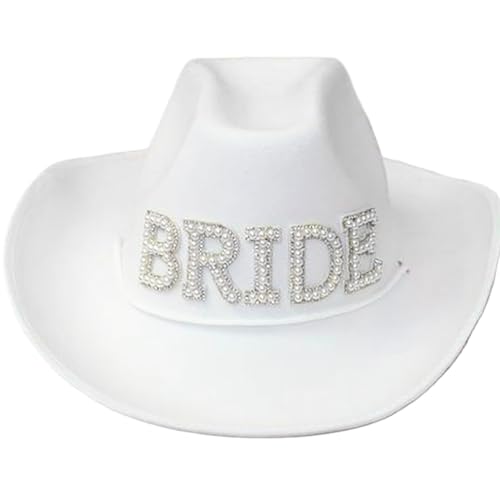 yanwuwa Cowboyhut für Braut, Cowgirl, Brautparty, Requisiten, Junggesellinnenabschied, Hüte für Brautparty, Verkleidung, Junggesellinnenabschied, Hüte für Brautparty von yanwuwa