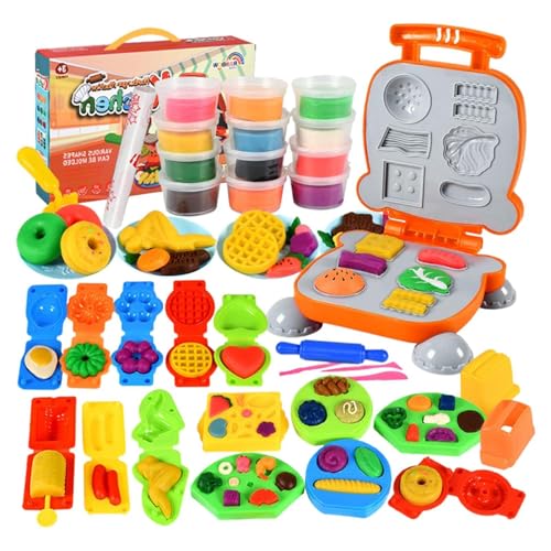 yanzisura Modelliermasse | Rich Play Dough Kit | Knetmasse-Teig-Spielset, Farbteig-Nudel-Set zum Herstellen von Nudeln, Küchen-Spielset von yanzisura