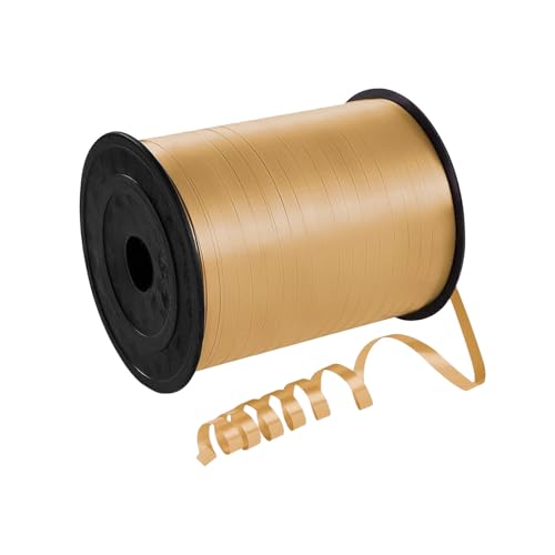 Geschenkband Golden 5mm Breit,450m Kräuselband Geschenkbänder,Ringelband, Ballonschnur für DIY-Dekoration,Dekoband für Hochzeit Weihnachten Neujahr Geburtstag Ballonband Gold Einfarbige Farbe von yayafunfun