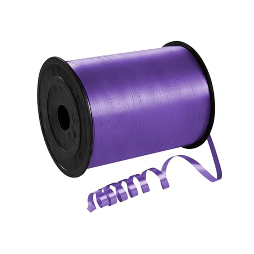 Geschenkband Tiefviolett 5mm Breit,450M Kräuselband Geschenkbänder,Ringelband, Ballonschnur für DIY-Dekoration,Dekoband für Hochzeit Weihnachten Neujahr Ballonband Dunkelviolett Einfarbige Farbe von yayafunfun