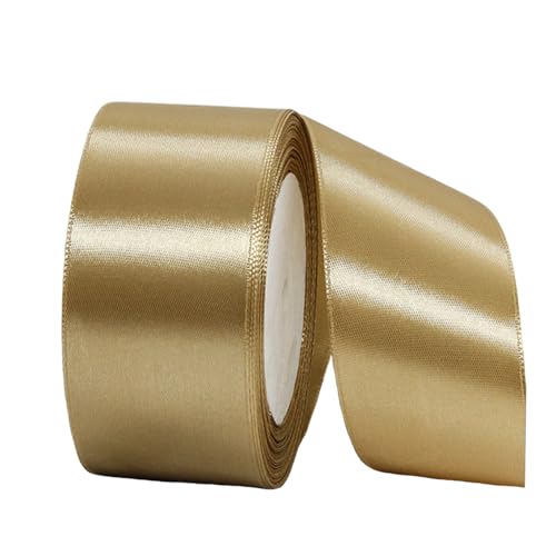 Satinband Champagner 40mm Breit Geschenkband Satin,22m Satinbänder Champagner Dick Schleifenband Dekoband Seidenband Geschenkverpackung Stoffband Geschenkbänder für Dekorieren Basteln Kleid Hochzeit von yayafunfun