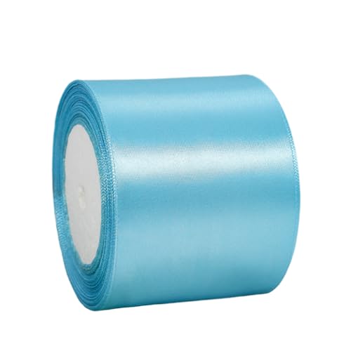 Satinband Hellblau 100mm Breit Geschenkband Satin,22m Satinbänder Hellblau Dick Schleifenband Dekoband Seidenband Geschenkverpackung Stoffband Geschenkbänder für Dekorieren Basteln Kleid Hochzeit von yayafunfun