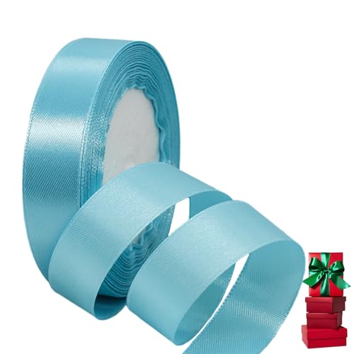 Satinband Hellblau 20mm Breit Geschenkband Satin,22m Satinbänder Hellblau Dick Schleifenband Dekoband Seidenband Geschenkverpackung Stoffband Geschenkbänder für Dekorieren Basteln Kleid Hochzeit von yayafunfun