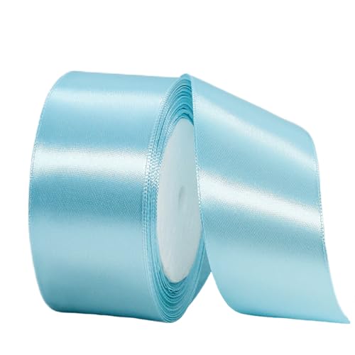 Satinband Hellblau 40mm Breit Geschenkband Satin,22m Satinbänder Hellblau Dick Schleifenband Dekoband Seidenband Geschenkverpackung Stoffband Geschenkbänder für Dekorieren Basteln Kleid Hochzeit von yayafunfun