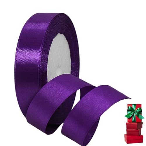 Satinband Lila 20mm Breit Geschenkband Satin,22m Satinbänder Lila Dick Schleifenband Dekoband Seidenband Geschenkverpackung Stoffband Geschenkbänder für Dekorieren Basteln Kleid Hochzeit Geburtstag von yayafunfun