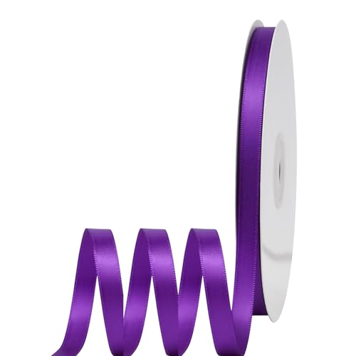 Satinband Lila 6mm Breit Geschenkband Satin,91m Satinbänder Lila Dick Schleifenband Dekoband Seidenband Geschenkverpackung Stoffband Geschenkbänder für Dekorieren Basteln Kleid Hochzeit Geburtstag von yayafunfun