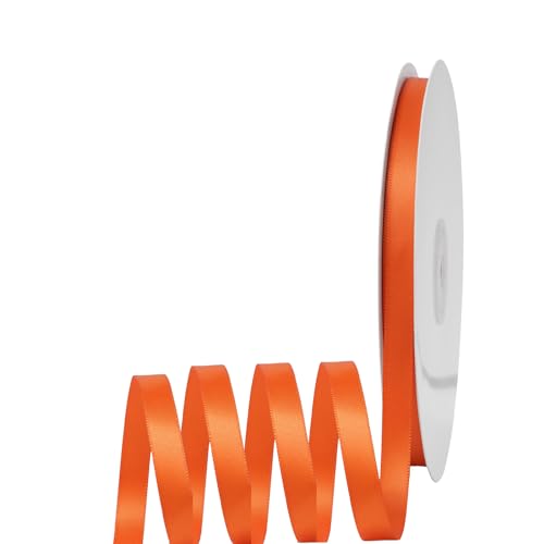 Satinband Orange 6mm Breit Geschenkband Satin,91m Satinbänder Orange Dick Schleifenband Dekoband Seidenband Geschenkverpackung Stoffband Geschenkbänder für Dekorieren Basteln Kleid Hochzeit Geburtstag von yayafunfun