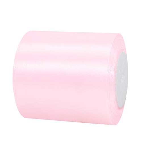 Satinband Rosa 100mm Breit Geschenkband Satin,22m Satinbänder Rosa Dick Schleifenband Dekoband Seidenband Geschenkverpackung Stoffband Geschenkbänder für Dekorieren Basteln Kleid Hochzeit Geburtstag von yayafunfun