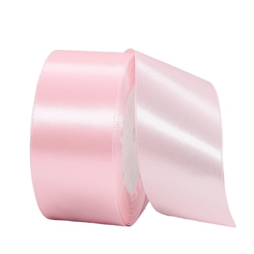 Satinband Rosa 40mm Breit Geschenkband Satin,22m Satinbänder Rosa Dick Schleifenband Dekoband Seidenband Geschenkverpackung Stoffband Geschenkbänder für Dekorieren Basteln Kleid Hochzeit Geburtstag von yayafunfun