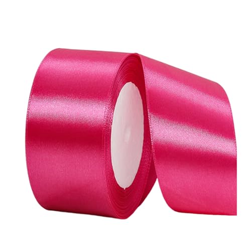 Satinband Rose-Rot 40mm Breit Geschenkband Satin,22m Satinbänder Rose-Rot Dick Schleifenband Dekoband Seidenband Geschenkverpackung Stoffband Geschenkbänder für Dekorieren Basteln Kleid Hochzeit von yayafunfun