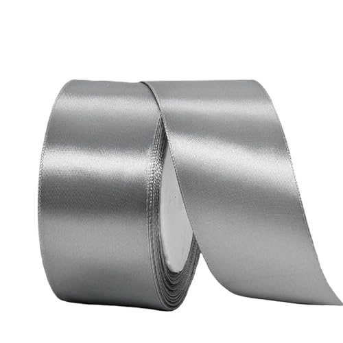 Satinband Silbrig 40mm Breit Geschenkband Satin,22m Satinbänder Silbrig Dick Schleifenband Dekoband Seidenband Geschenkverpackung Stoffband Geschenkbänder für Dekorieren Basteln Kleid Hochzeit von yayafunfun