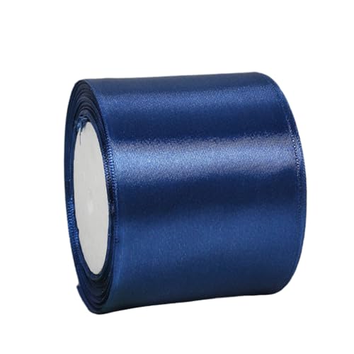 Satinband Tiefblau 100mm Breit Geschenkband Satin,22m Satinbänder Tiefblau Dick Schleifenband Dekoband Seidenband Geschenkverpackung Stoffband Geschenkbänder für Dekorieren Basteln Kleid Hochzeit von yayafunfun