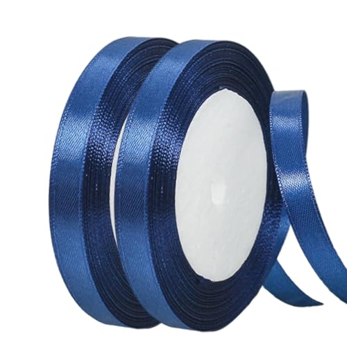 Satinband Tiefblau 10mm Breit Geschenkband Satin,44m Satinbänder Tiefblau Dick Schleifenband Dekoband Seidenband Geschenkverpackung Stoffband Geschenkbänder für Dekorieren Basteln Kleid Hochzeit von yayafunfun