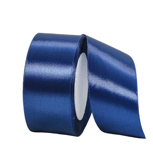 Satinband Tiefblau 40mm Breit Geschenkband Satin,22m Satinbänder Tiefblau Dick Schleifenband Dekoband Seidenband Geschenkverpackung Stoffband Geschenkbänder für Dekorieren Basteln Kleid Hochzeit von yayafunfun