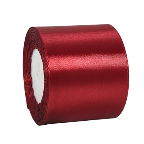 Satinband Weinrot 100mm Breit Geschenkband Satin,22m Satinbänder Weinrot Dick Schleifenband Dekoband Seidenband Geschenkverpackung Stoffband Geschenkbänder für Dekorieren Basteln Kleid Hochzeit von yayafunfun