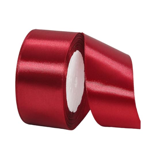 Satinband Weinrot 40mm Breit Geschenkband Satin,22m Satinbänder Weinrot Dick Schleifenband Dekoband Seidenband Geschenkverpackung Stoffband Geschenkbänder für Dekorieren Basteln Kleid Hochzeit von yayafunfun