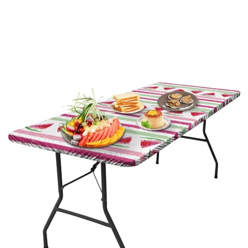 Picknickdecke im Freien – elastische Picknickdecke, winddichte Picknick-Tischdecke | Flanell-Tischdecke mit Streifenmuster 72 x 30 Zoll für Küche, Esszimmer, Grill von ycezw