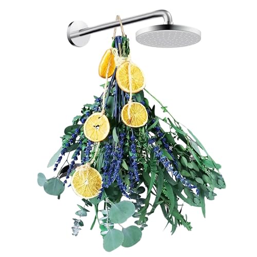 ycezw Dusche Eukalyptus | Eukalyptus und Lavendel zum Duschen,Echter, aromatischer Blumenstrauß aus getrockneten Pflanzen für die Dusche, Duft zum Aufhängen für Zuhause, Badewanne, Badezimmer, von ycezw