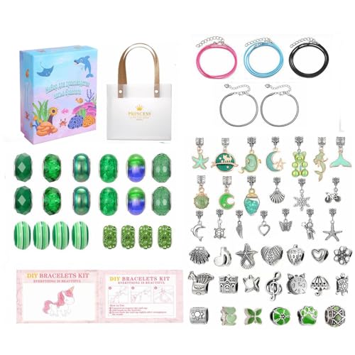 ycezw Kit zur Herstellung von Armbändern mit Anhängern, Kit zur Herstellung von Armbändern | Perlenset für Bastelarbeiten, Basteln für Kinder, Armband-Set von ycezw