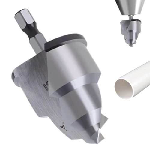 ycezw Metall-Senkbohrer, Senker-Bit,Konische Bohrer Senker | Rohrreibahlenwerkzeug, robuster PVC-Fitting-Sparer, Schnellwechsel-Bit für PPR-Wasserrohre von ycezw