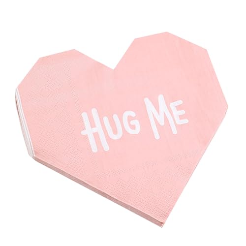 ycezw Servietten Herz Valentinstag Papierservietten Herz | Gästeservietten Love Heart | Exquisite Handtasche in Form von Liebesherzen, Partyservietten der von ycezw