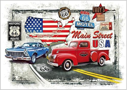 ycyingcheng DIY Drill Diamond Paint, 5D Cartoon Car Cross Stitch Embroidery Mosaic Kit, Home Accessories Wall Sticker for Children Day Father Day Gift Birthday von ycyingcheng