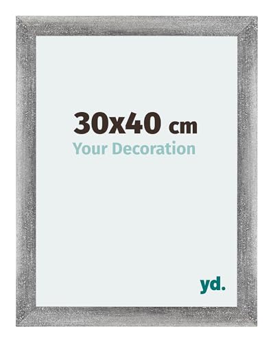 yd. Your Decoration - Puzzlerahmen 30x40 cm - Grau Gewischt - Puzzlerahmen 500-1000 Teile - Holz Bilderrahmen - Mura von yd.