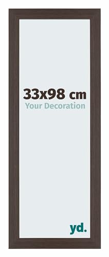 yd. Your Decoration - Puzzlerahmen 33x98 cm - Eiche Dunkel - Puzzlerahmen 500-1000 Teile - Holz Bilderrahmen - Mura von yd.