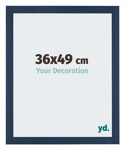 yd. Your Decoration - Puzzlerahmen 36x49 cm - Dunkelblau Gewischt - Puzzlerahmen 500-1000 Teile - Holz Bilderrahmen - Mura von yd.