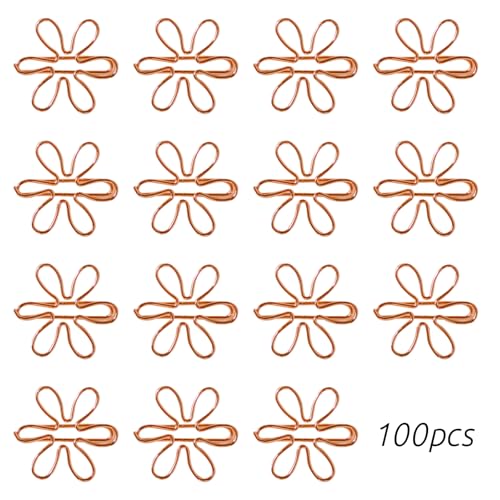 100 Stück Sonnenblumen-Büroklammern – ausgefallene Metallblumen-Clips, 29 x 29 cm, niedlich und funktional für Büro, Schule und Zuhause, große Clips für Dokumente, Lesezeichen und Bastelarbeiten von yeeplant