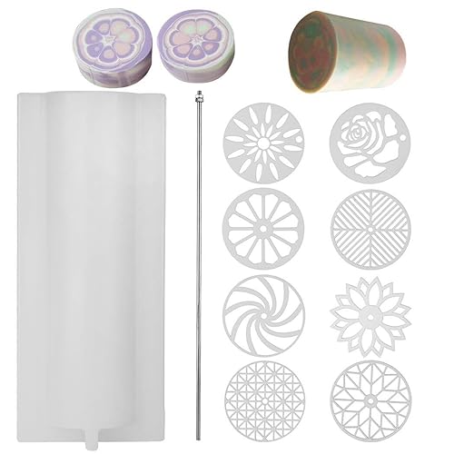 Silikon-Seifenform-Set zum Selbermachen, 10 Säulenformen mit Durchzieh-Design von yeeplant