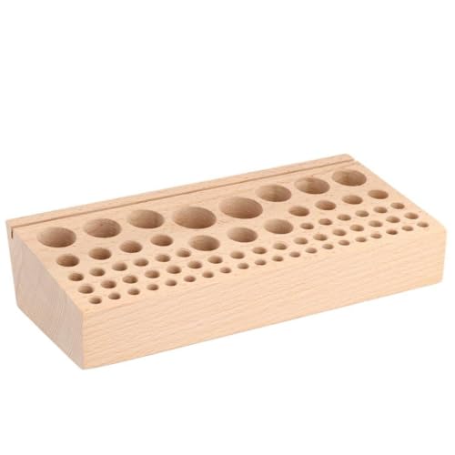 yeeplant Ständer für Holz- und Lederhandwerkswerkzeuge mit 46 Löchern, Aufbewahrungsbox für Locher und Lederausrüstung, 26,7 x 9,9 x 6,1 cm von yeeplant