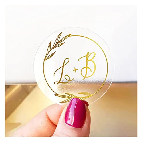 Hochzeitsaufkleber Sticker Personalisiert,Personalisiert Hochzeit Aufkleber, Mit Namen Und Datum Sticker Für Hochzeit Gastgeschenk Taufe Kommunion Geburtstag Feste (E,2.5CM) von ygm